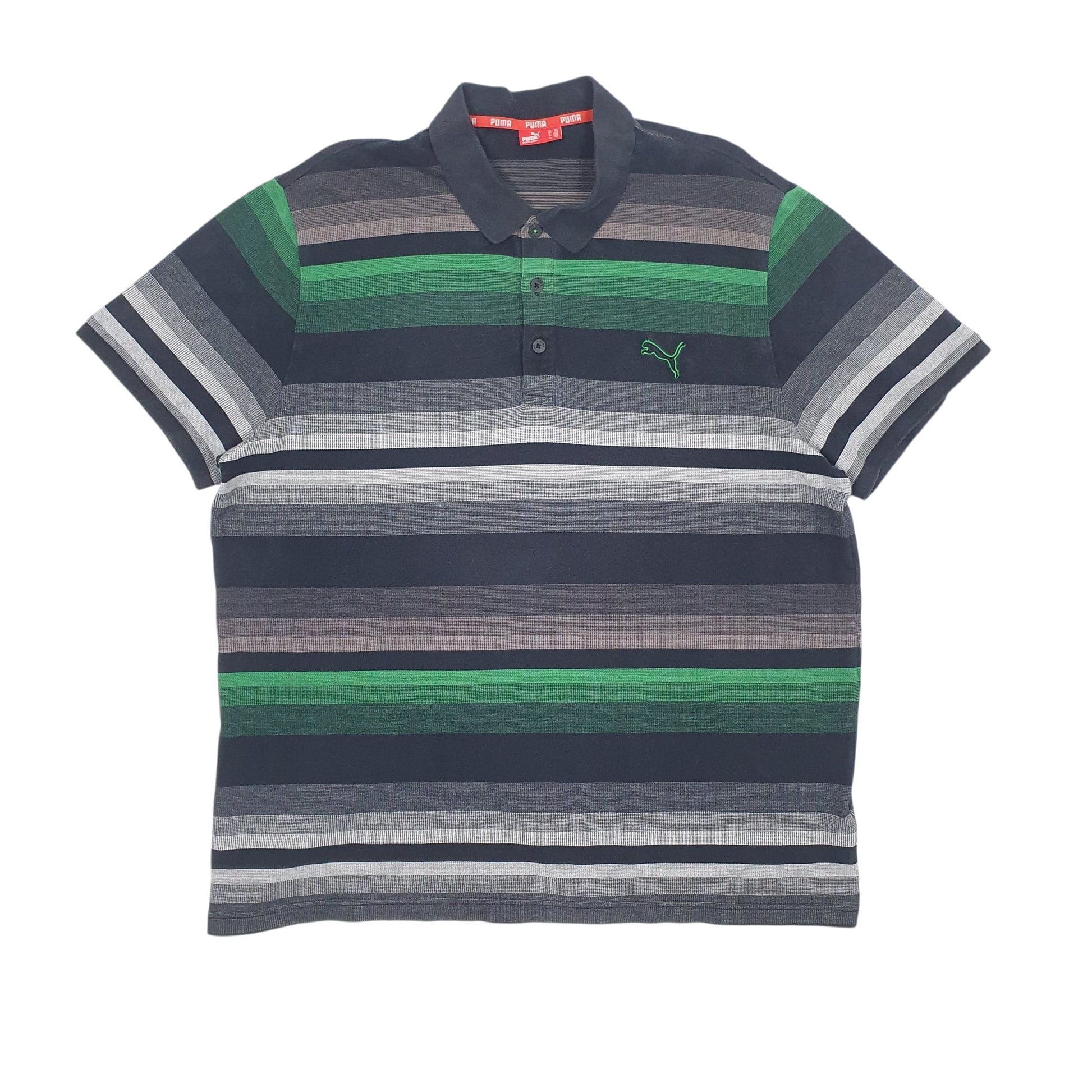 Mens Grey Puma  Short Sleeve Polo Shirt