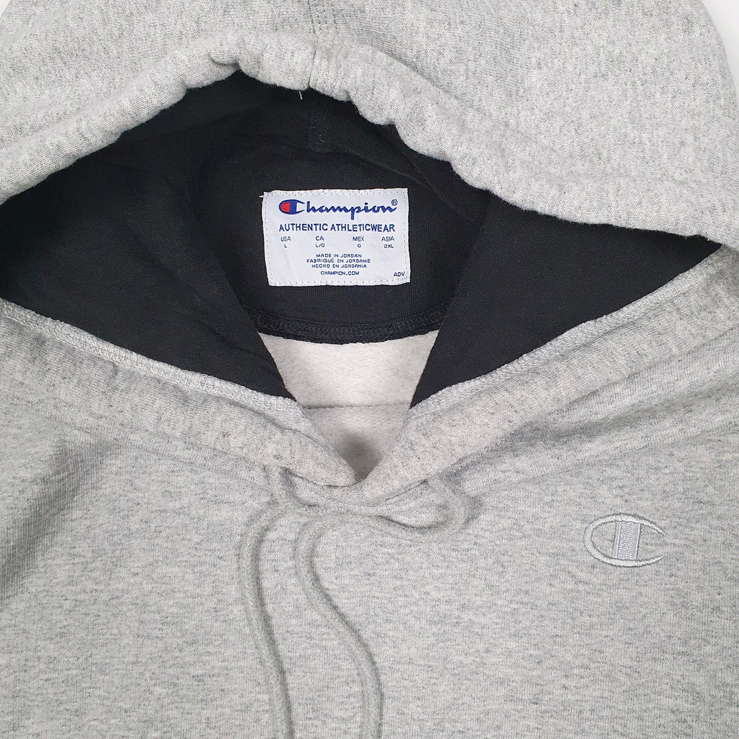Mens Grey Champion  Hoodie Jumper