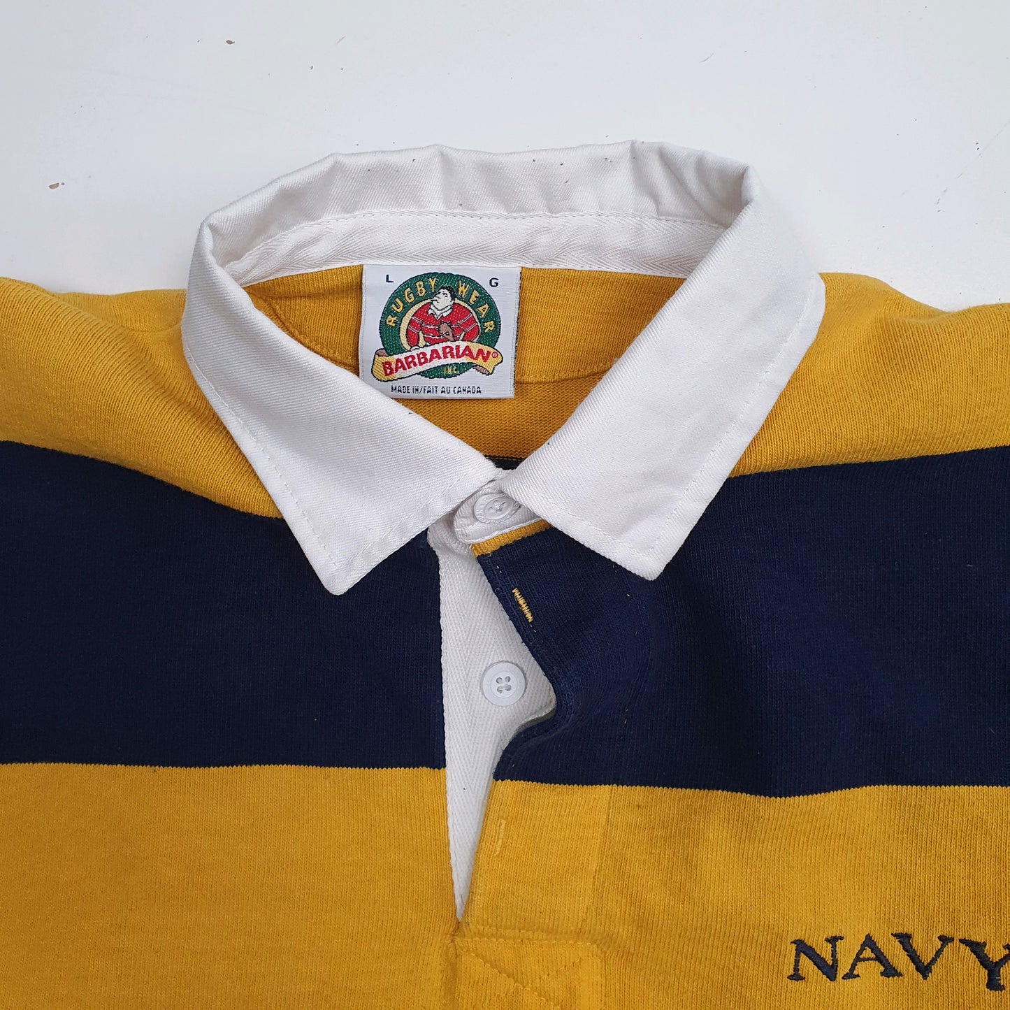 Mens Navy Barbarian Rugby  Polo Shirt