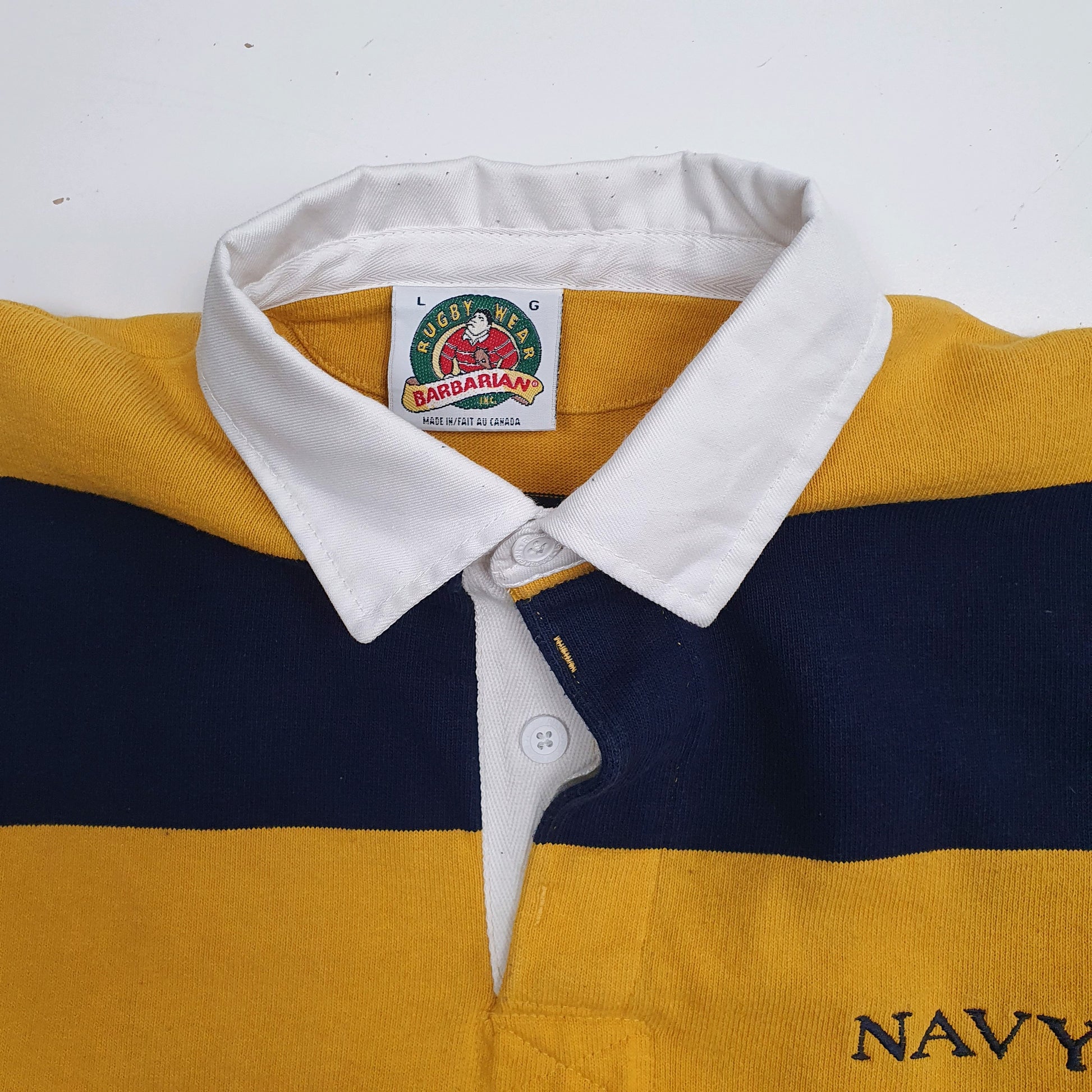 Mens Navy Barbarian Rugby  Polo Shirt