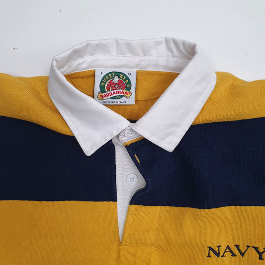 Mens Navy Barbarian Rugby  Polo Shirt