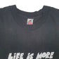 Mens Black Fruit Of The Loom Single Stitch Vintage 90s  T Shirt