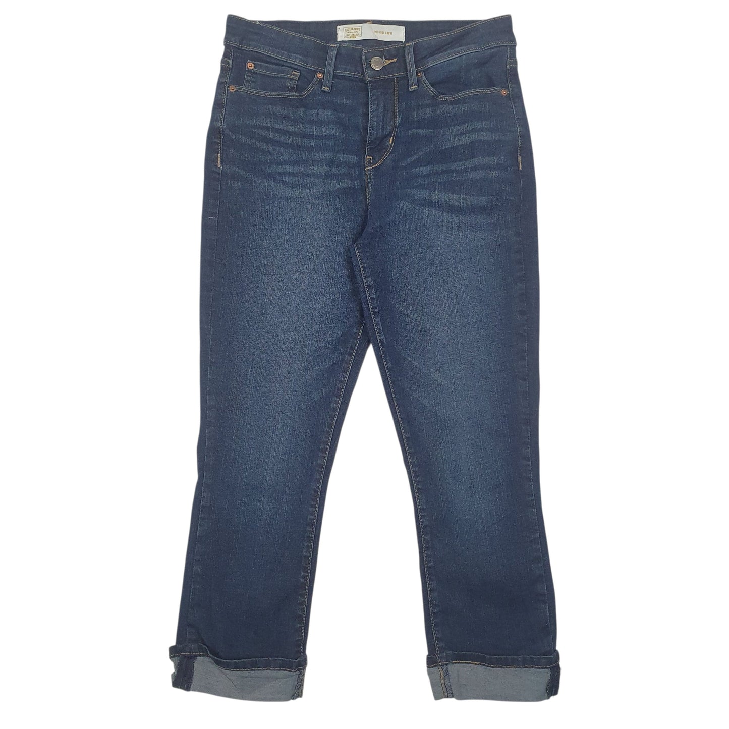 Womens Blue Levis Capri Signature JeansW28 L22