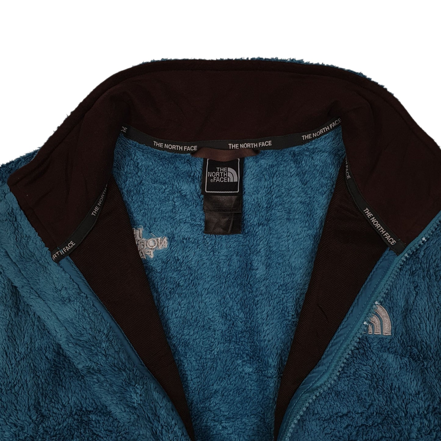 Womens Blue The North Face Fluffy Full Zip Jumper