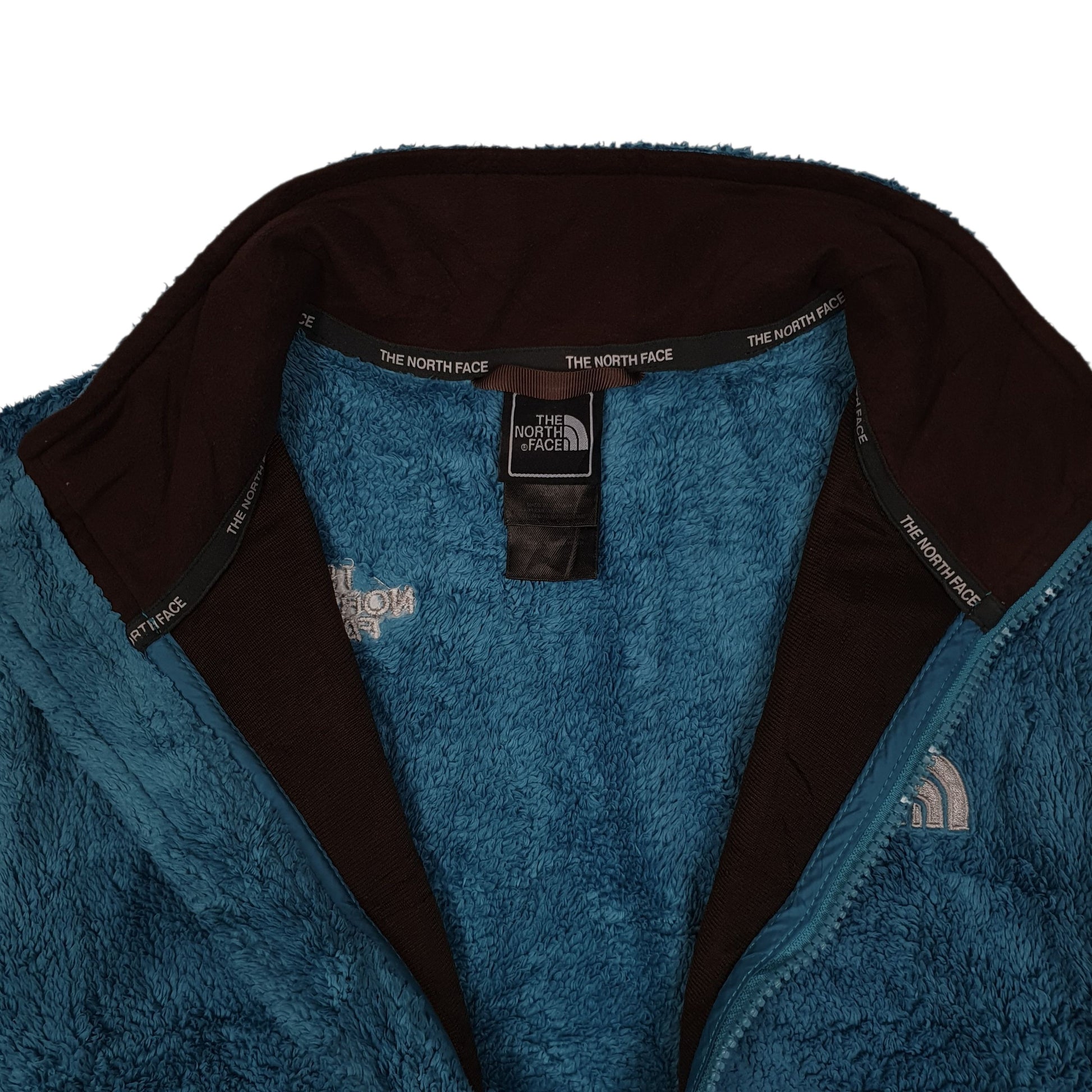 Womens Blue The North Face Fluffy Full Zip Jumper