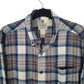Mens Grey L.L.Bean Thick Flannel Plaid  Shirt