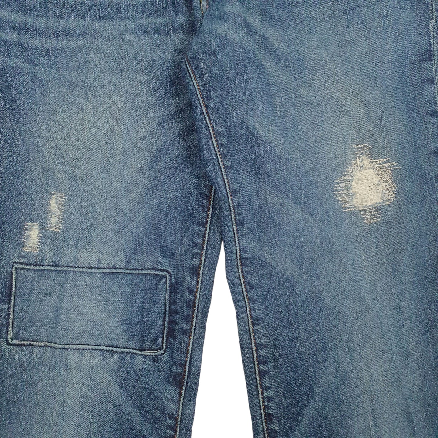 Mens Blue Levis Distressed  Jeans