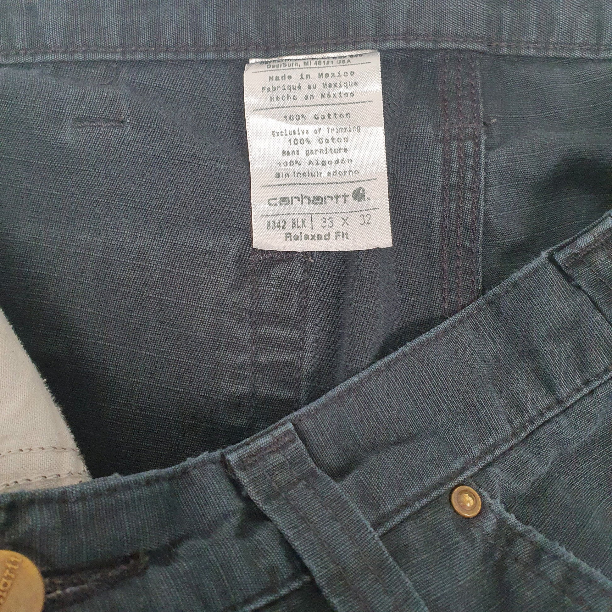 Mens Black Carhartt   Trousers