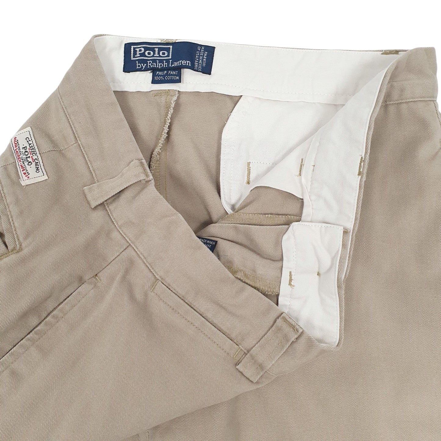 Mens Brown Polo Ralph Lauren Philip Pant 90s  Trousers