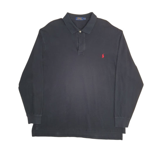 Mens Black Polo Ralph Lauren  Long Sleeve Polo Shirt