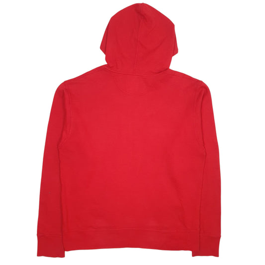Mens Red Champion Spellout Hoodie Jumper