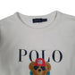 Womens White Polo Ralph Lauren Polo Bear Crewneck Jumper