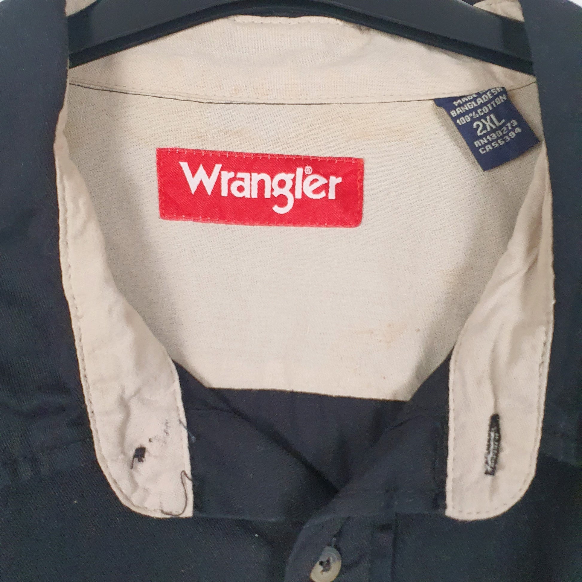 Mens Black Wrangler   Shirt