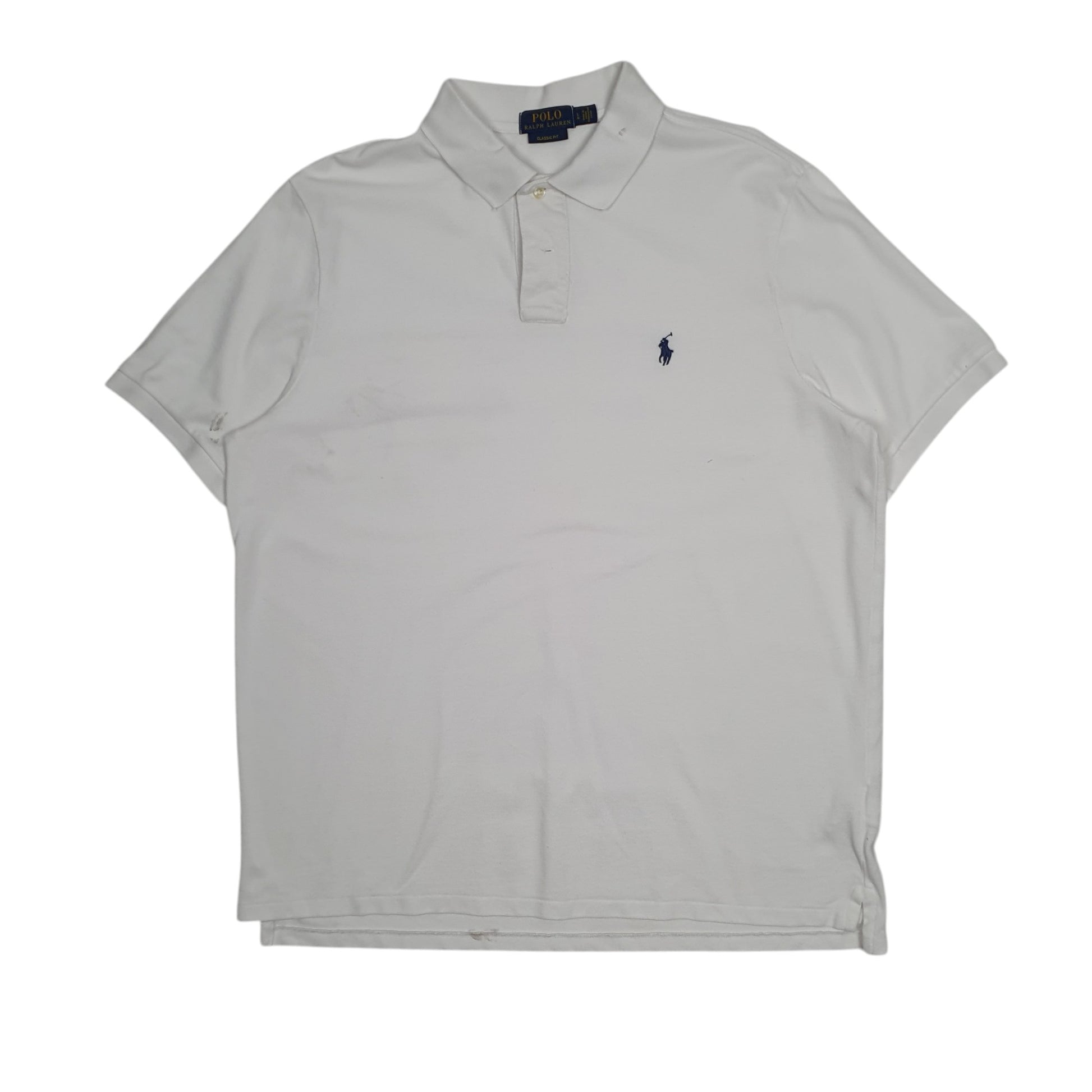 Mens White Polo Ralph Lauren  Short Sleeve Polo Shirt