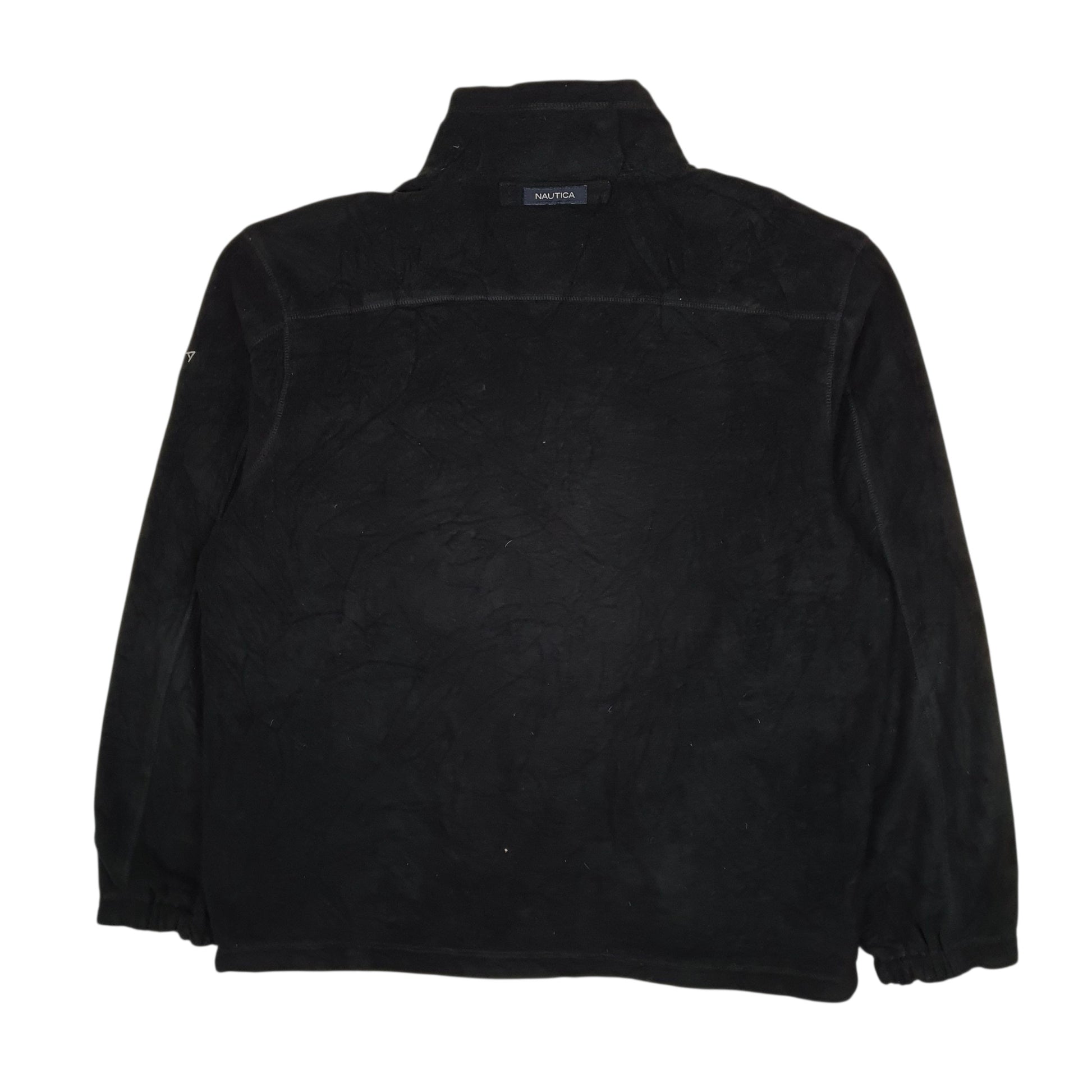 Mens Black Nautica Reversible Fleece  Coat