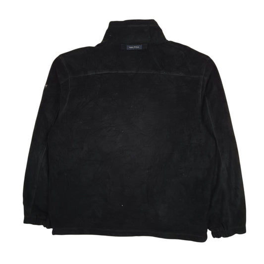 Mens Black Nautica Reversible Fleece  Coat