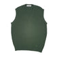 Mens Green Burberry Vintage 90s Vest Top V Neck Jumper