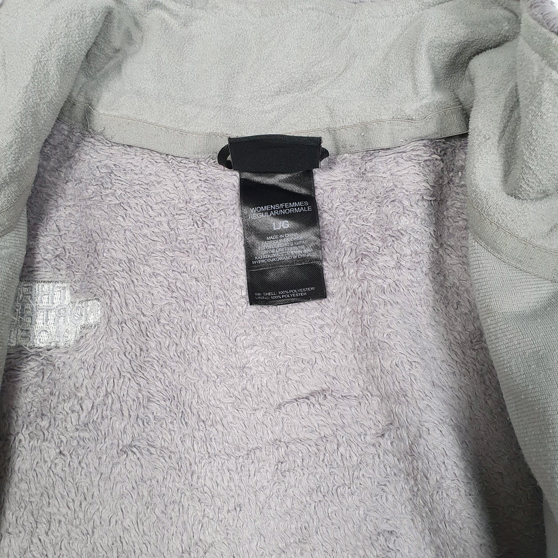 Womens Grey The North Face Fluffy Full Zip Jumper