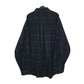 Mens Navy L.L.Bean Chamois Thick Plaid Flannel  Shirt