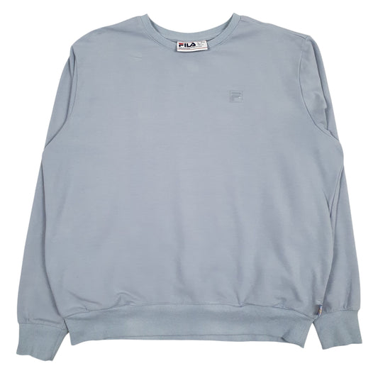Womens Blue Fila  Crewneck Jumper