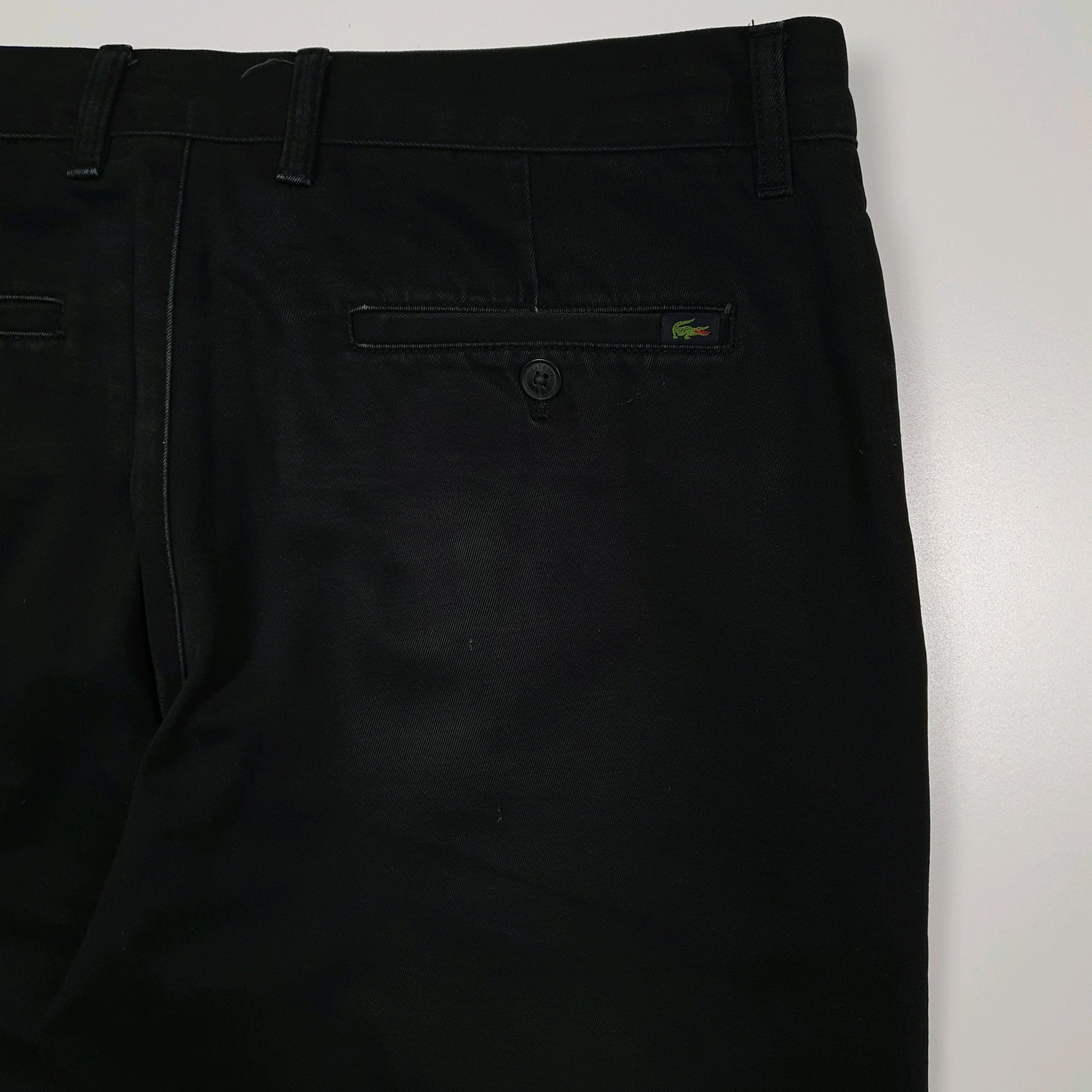 Mens Black Lacoste  Quarter Zip Trousers