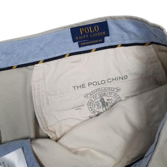 Mens Beige Polo Ralph Lauren Stretch Classic  Trousers