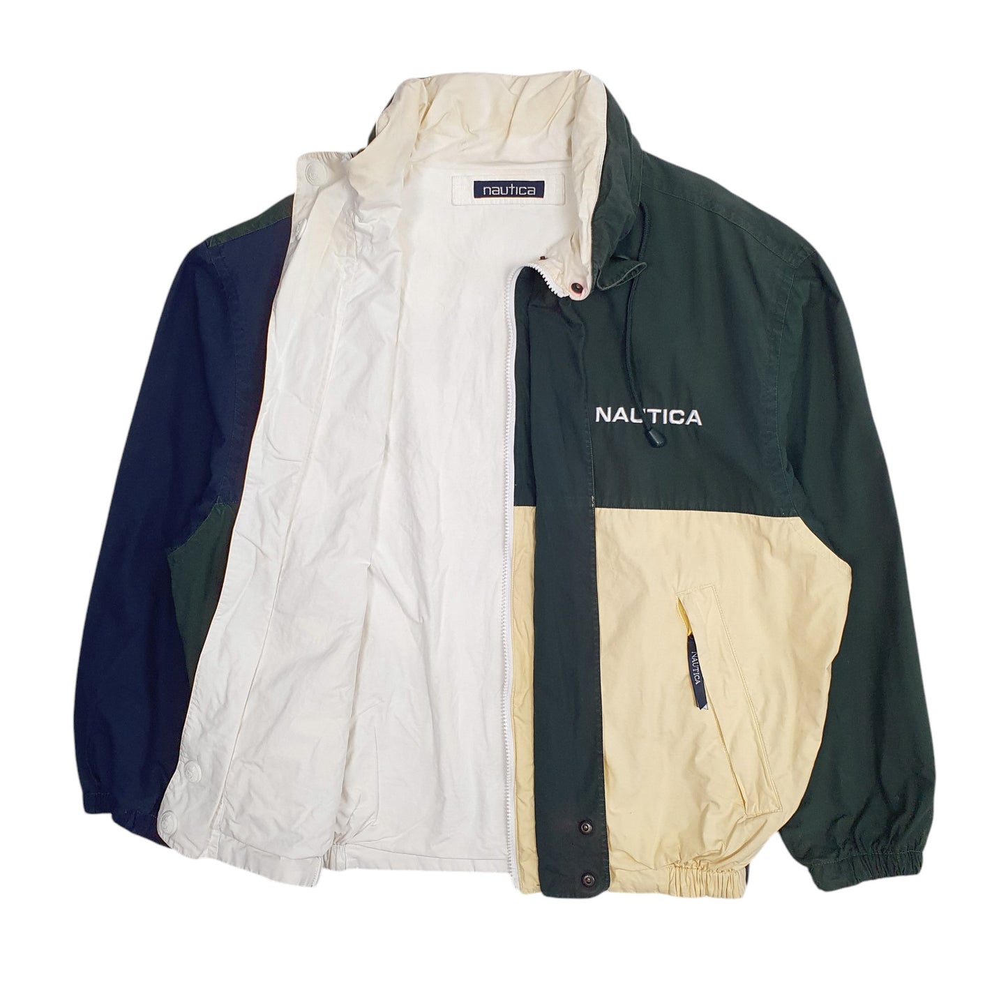 Mens Green Nautica Vintage 90s Sailing  Coat