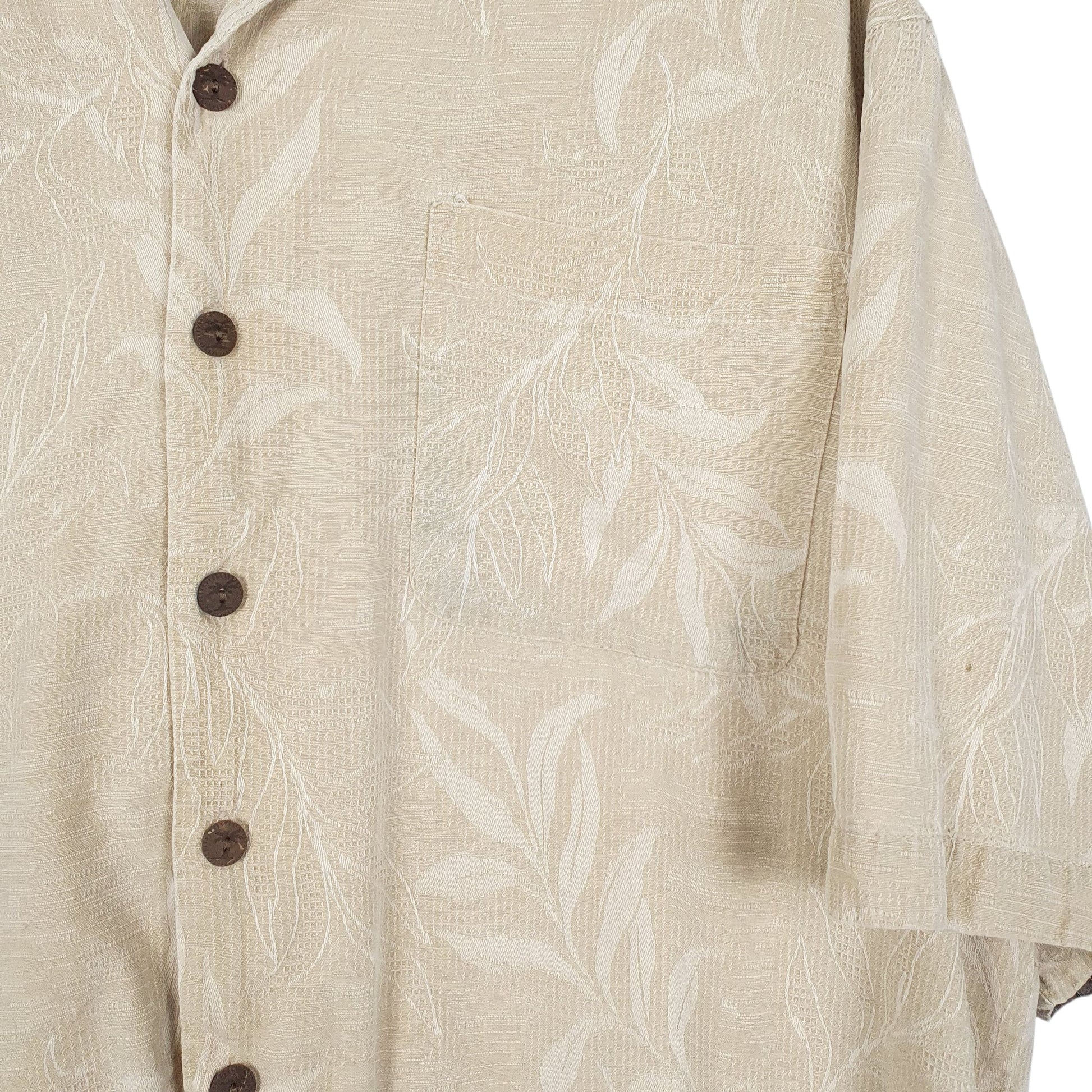 Mens Beige Jamaica Jaxx Haiwaiian  Shirt