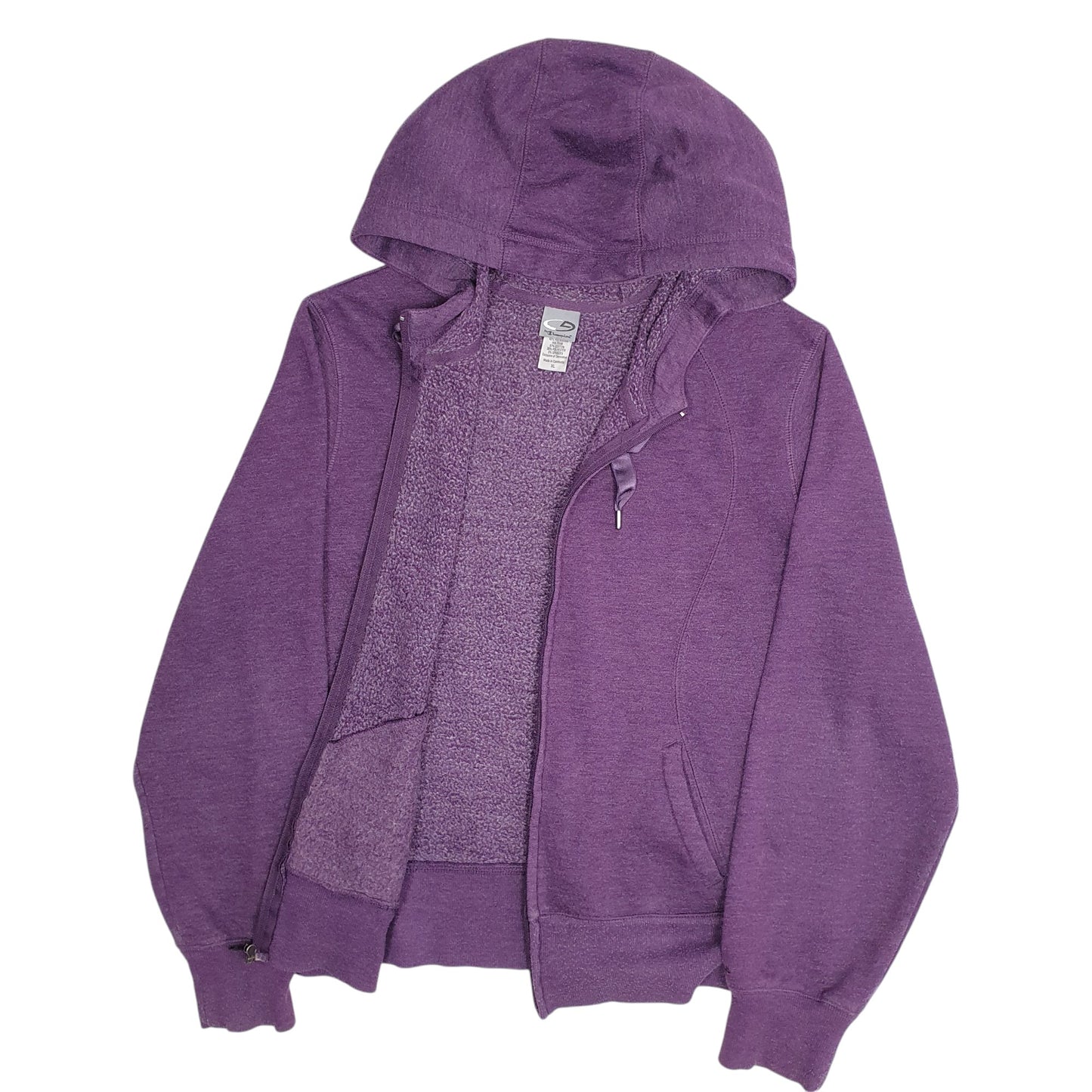 Womens Purple Champion Hoodie Full Zip Jumper