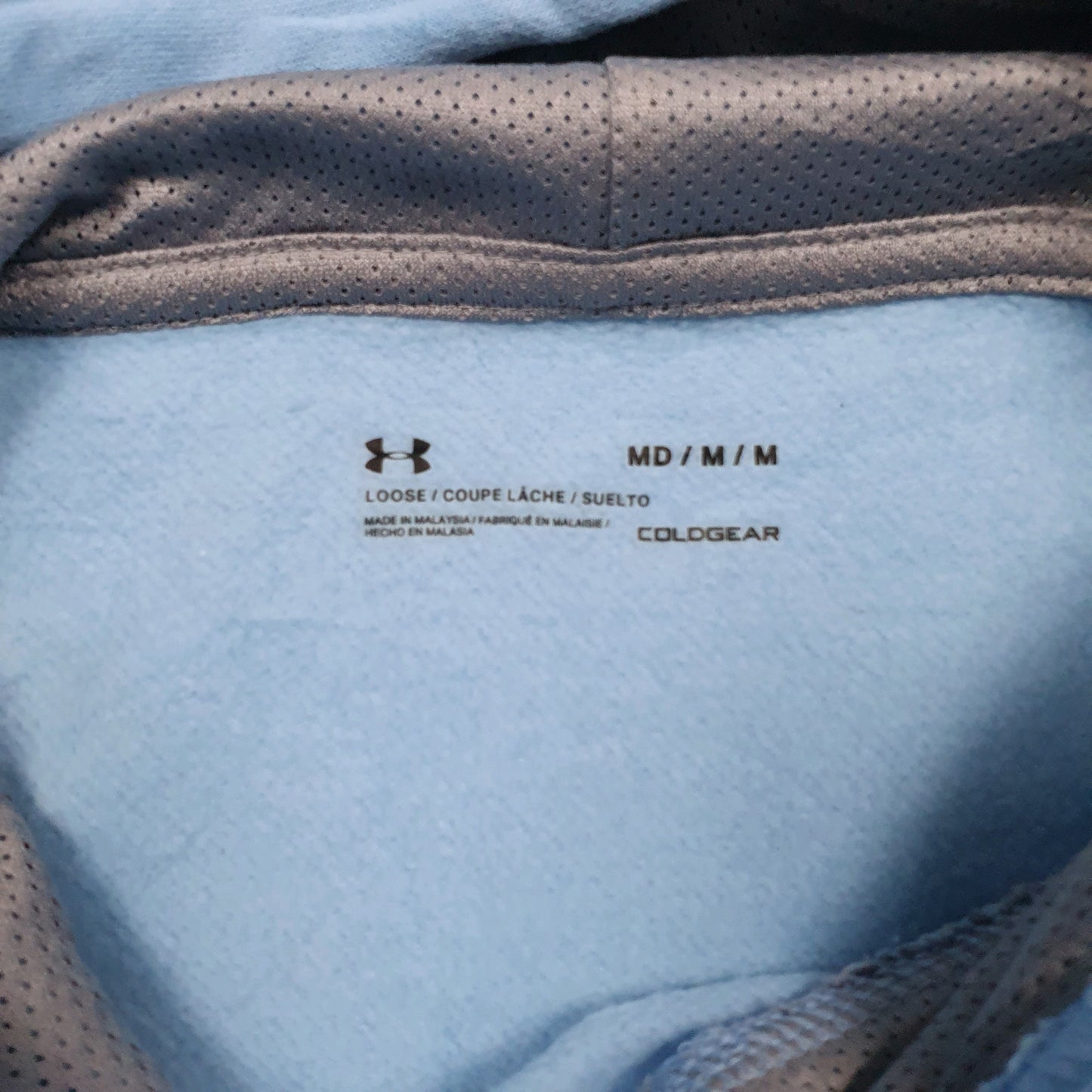 Mens Blue Under Armour Cold Gear Hoodie Jumper