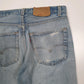 Mens Blue Levis Vintage 00s Quarter Zip Jeans