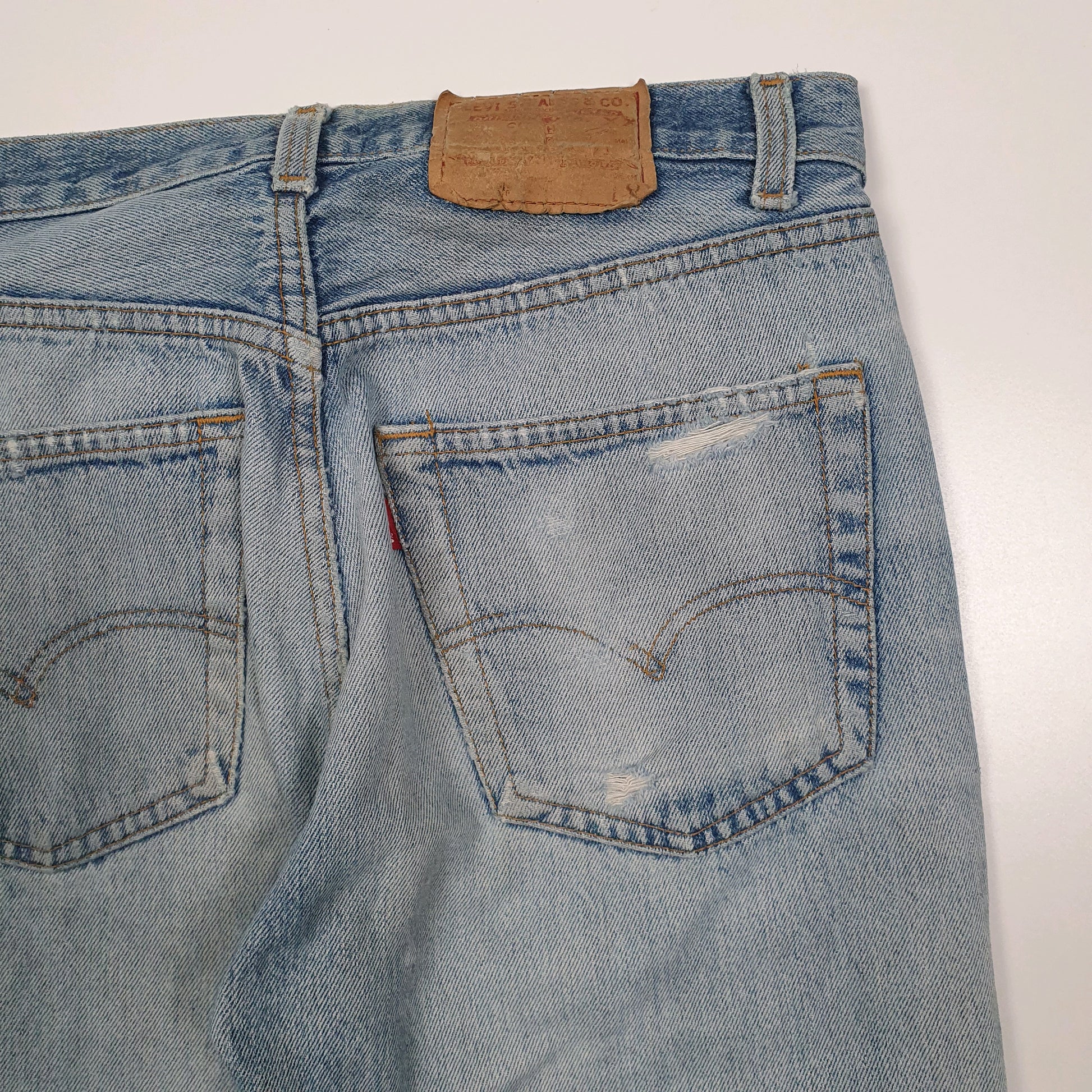 Mens Blue Levis Vintage 00s Quarter Zip Jeans