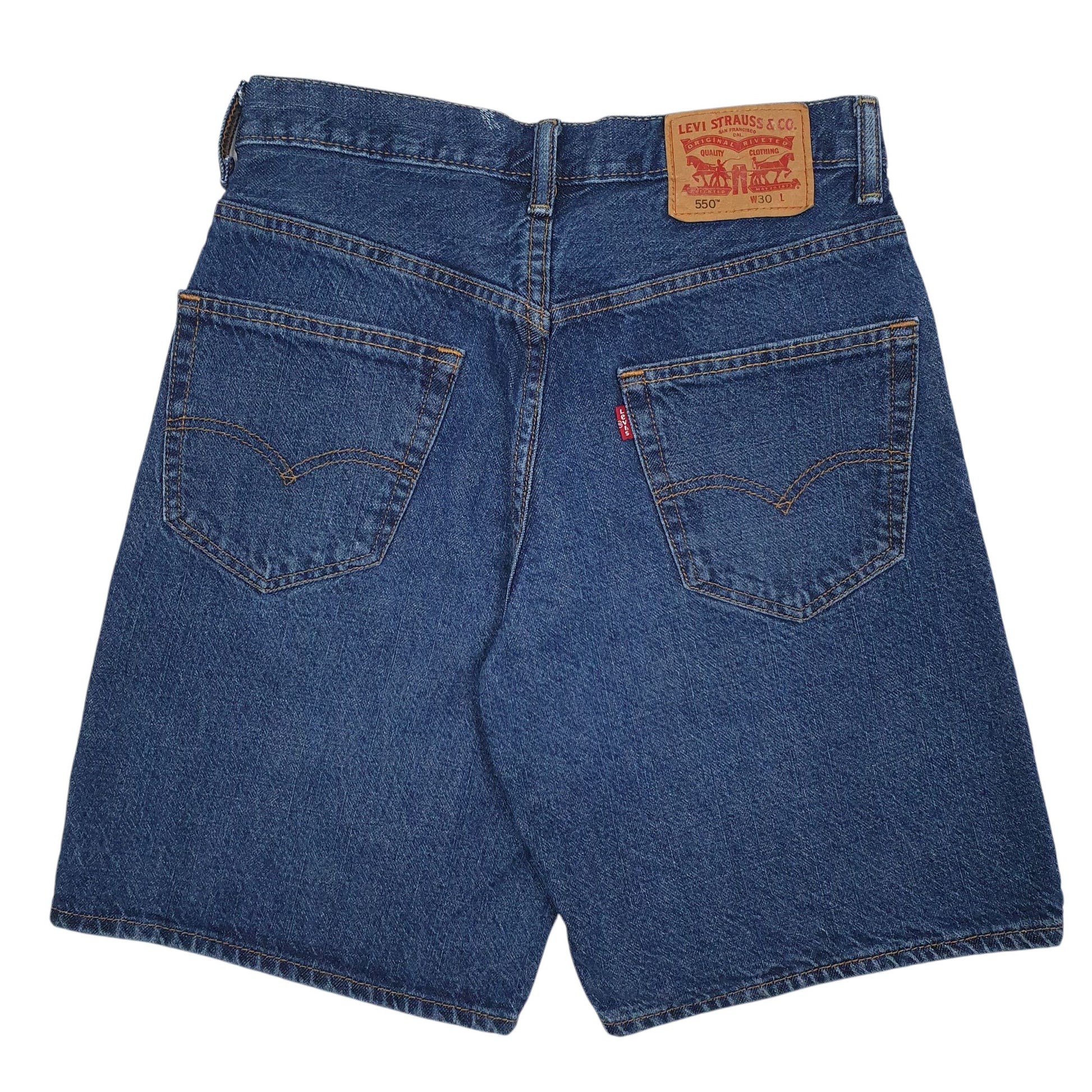 Mens Blue Levis 550 Hoodie Shorts