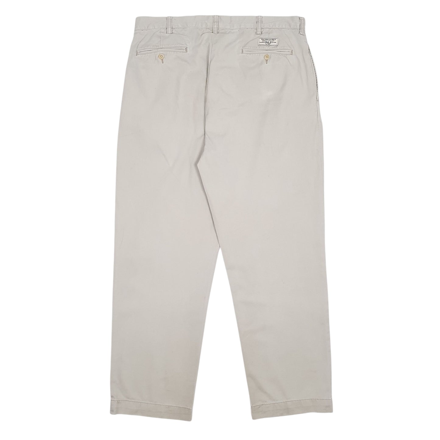 Mens Cream Polo Ralph Lauren Andrew Pant Pleated  Trousers