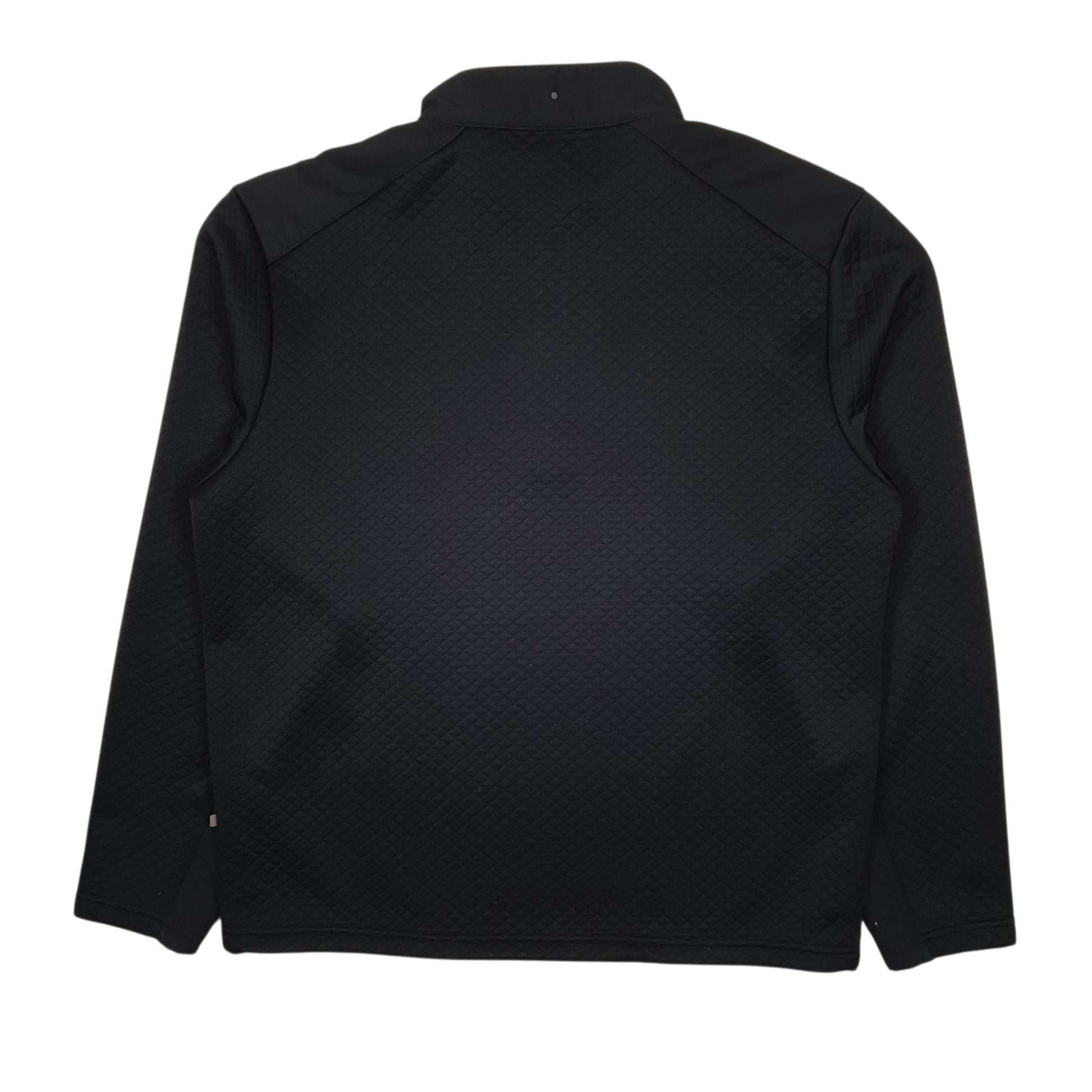 Mens Black Pink Golf Quarter Zip Jumper