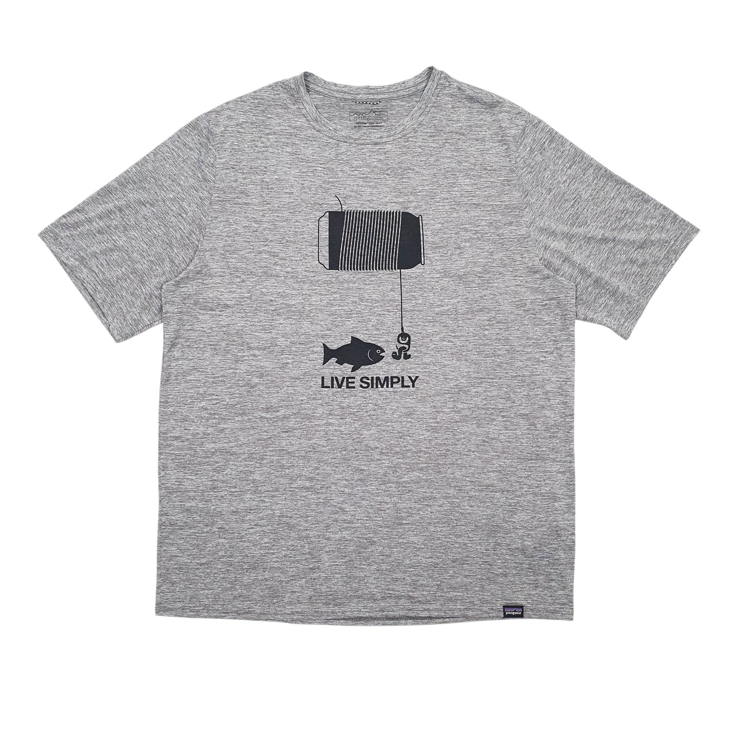 Mens Grey Patagonia Capilene Short Sleeve T Shirt