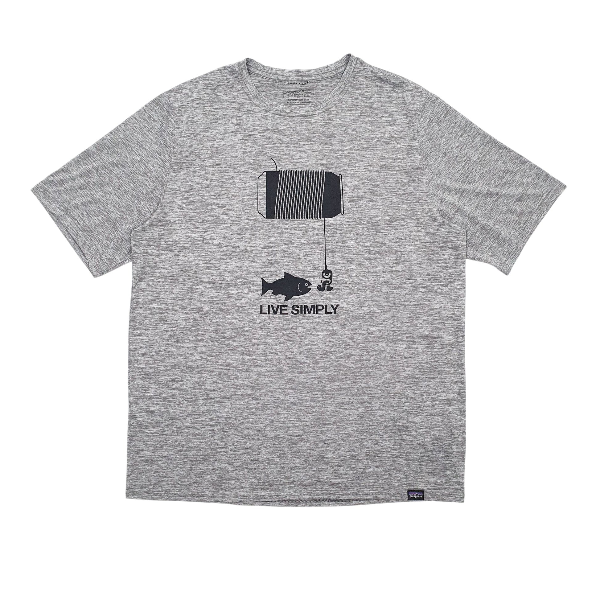 Mens Grey Patagonia Capilene Short Sleeve T Shirt