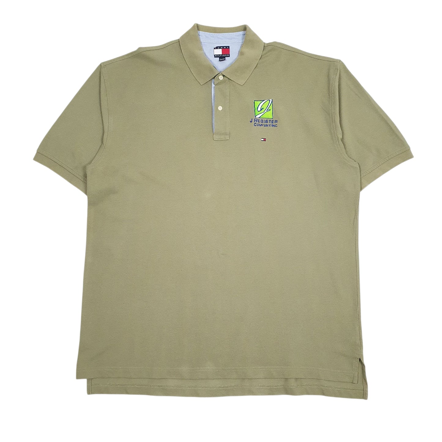 Mens Green Tommy Hilfiger  Short Sleeve Polo Shirt