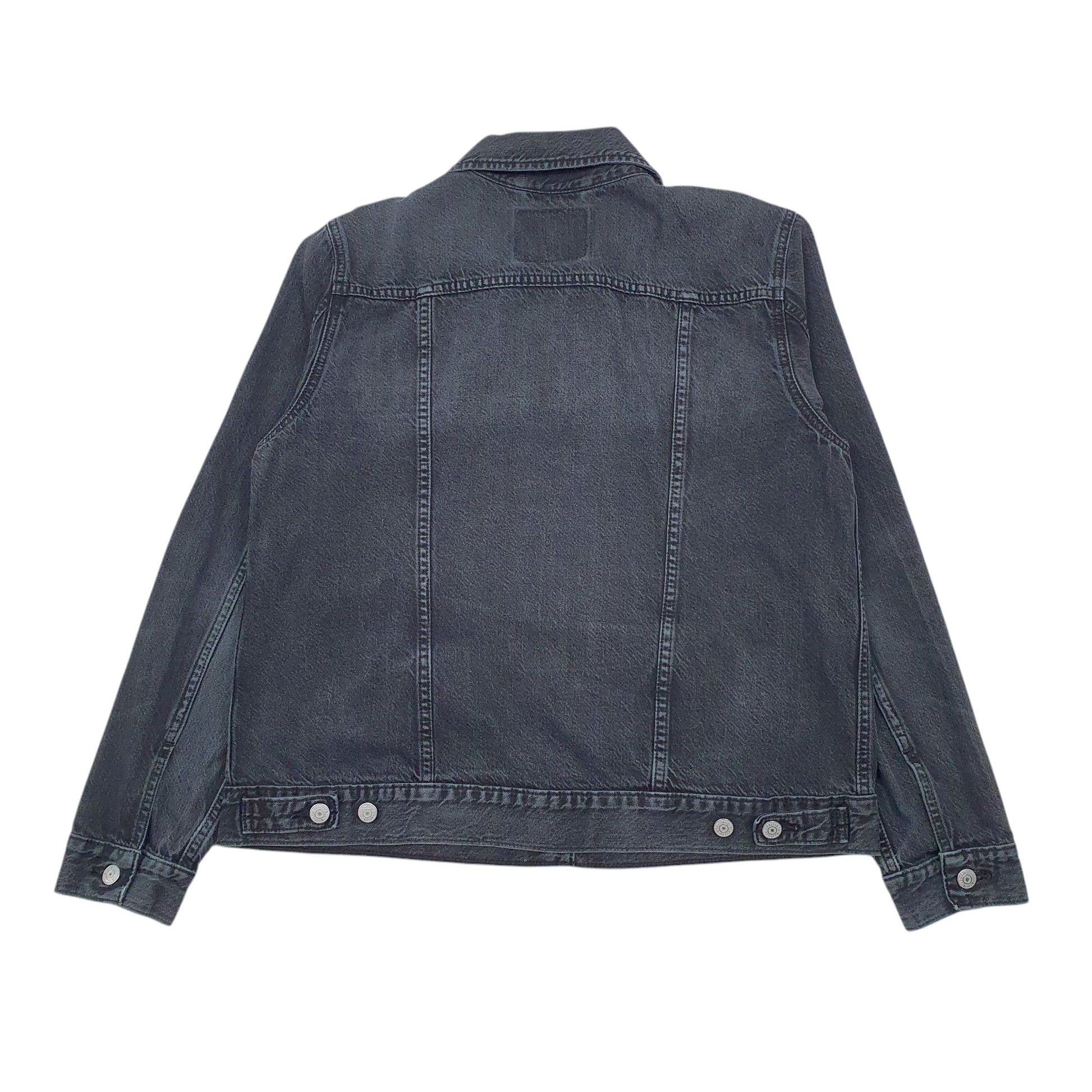 Womens Black Levis  Crewneck Coat