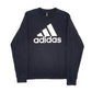Mens Black Adidas Golf Spellout Crewneck Jumper
