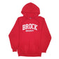 Mens Red Dubwear Clothing Brock University Hoodie Jumper