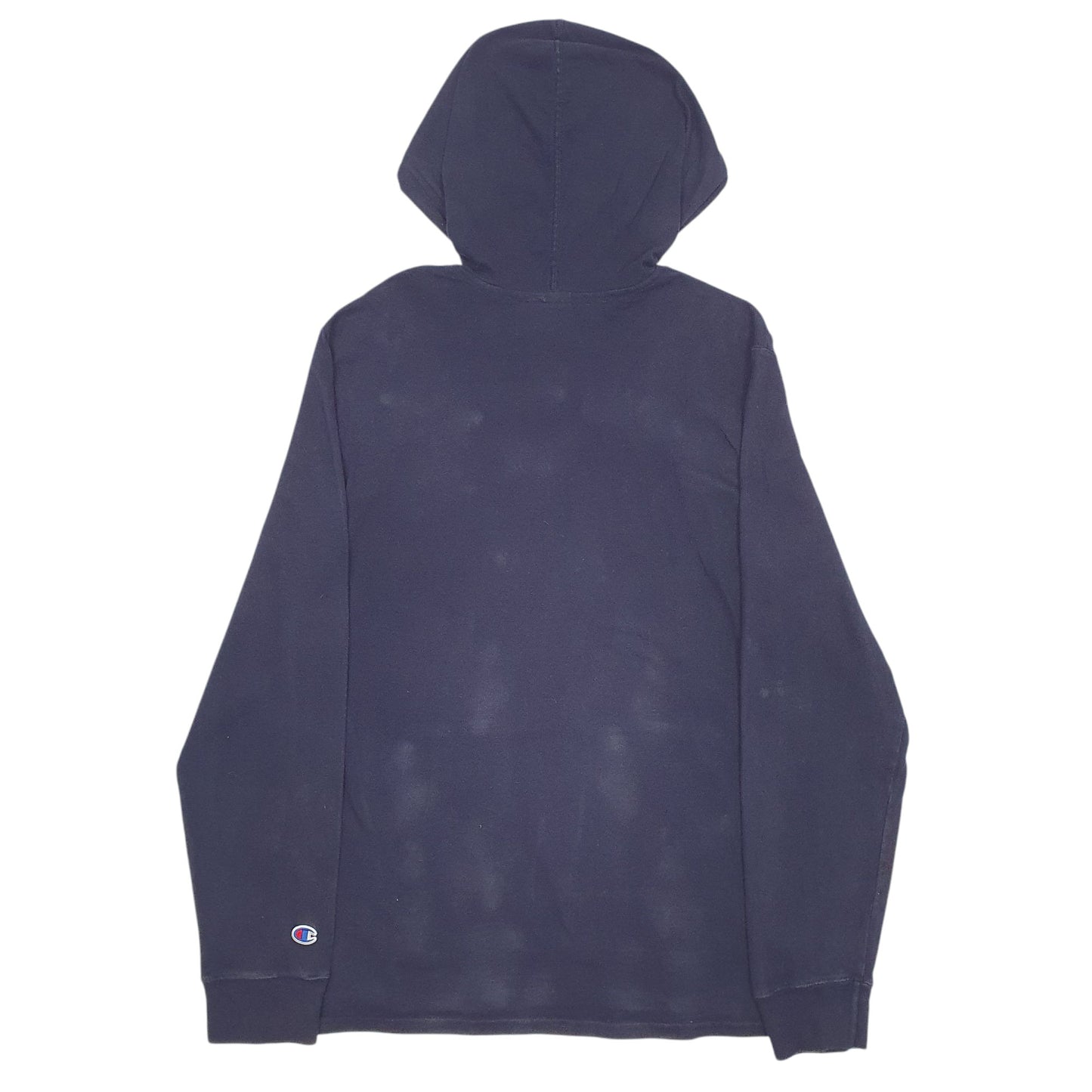 Womens Navy Champion Lightweight Spellout Hoodie Jumper