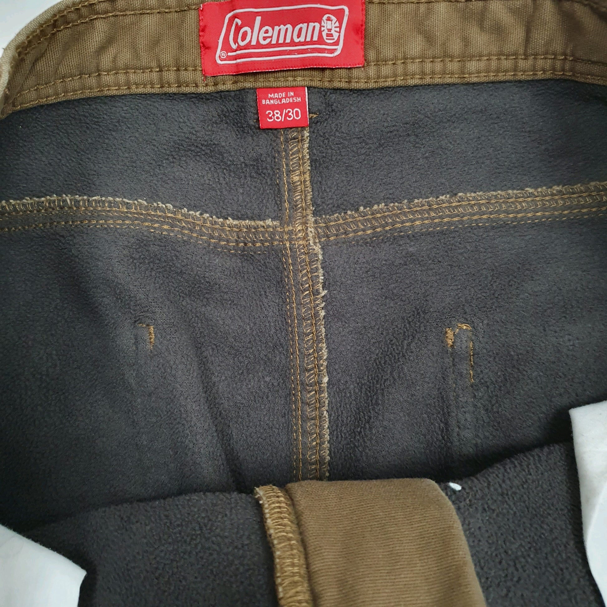Mens Brown Coleman Fleece Lined  Trousers