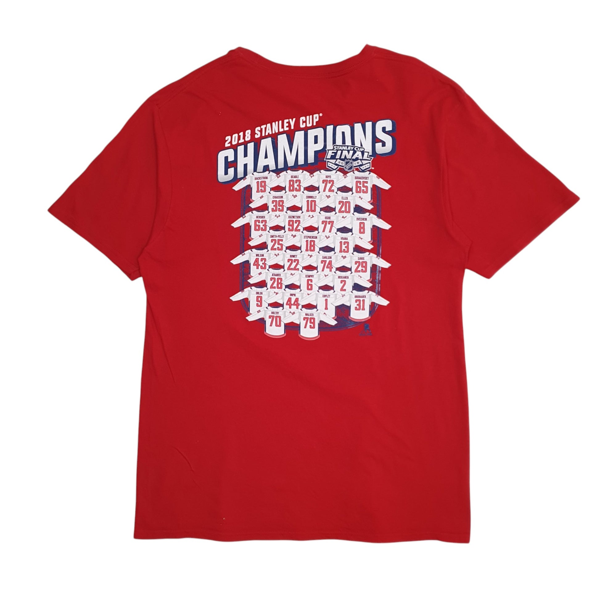 Mens Red NHL Washington Capitals Hockey Stanley Cup  T Shirt