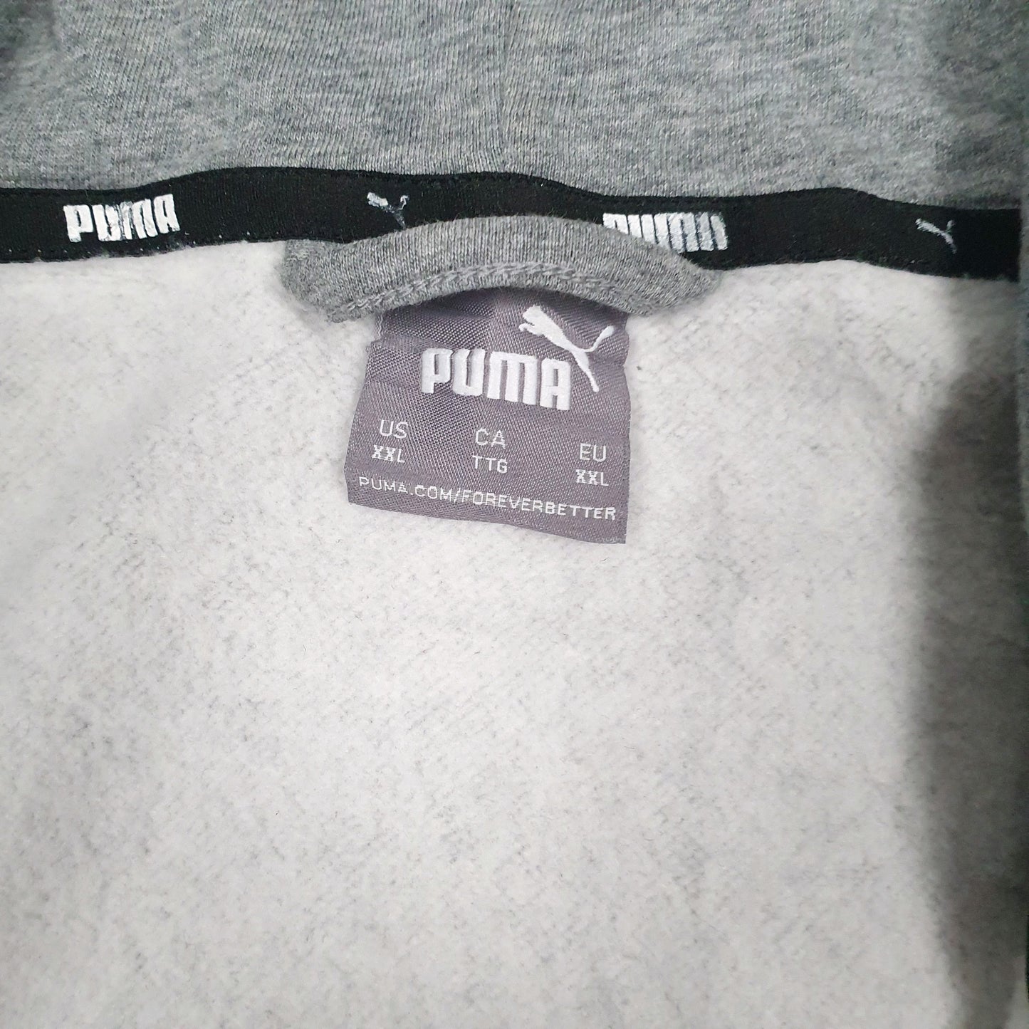 Mens Grey Puma  Full Zip Jumper