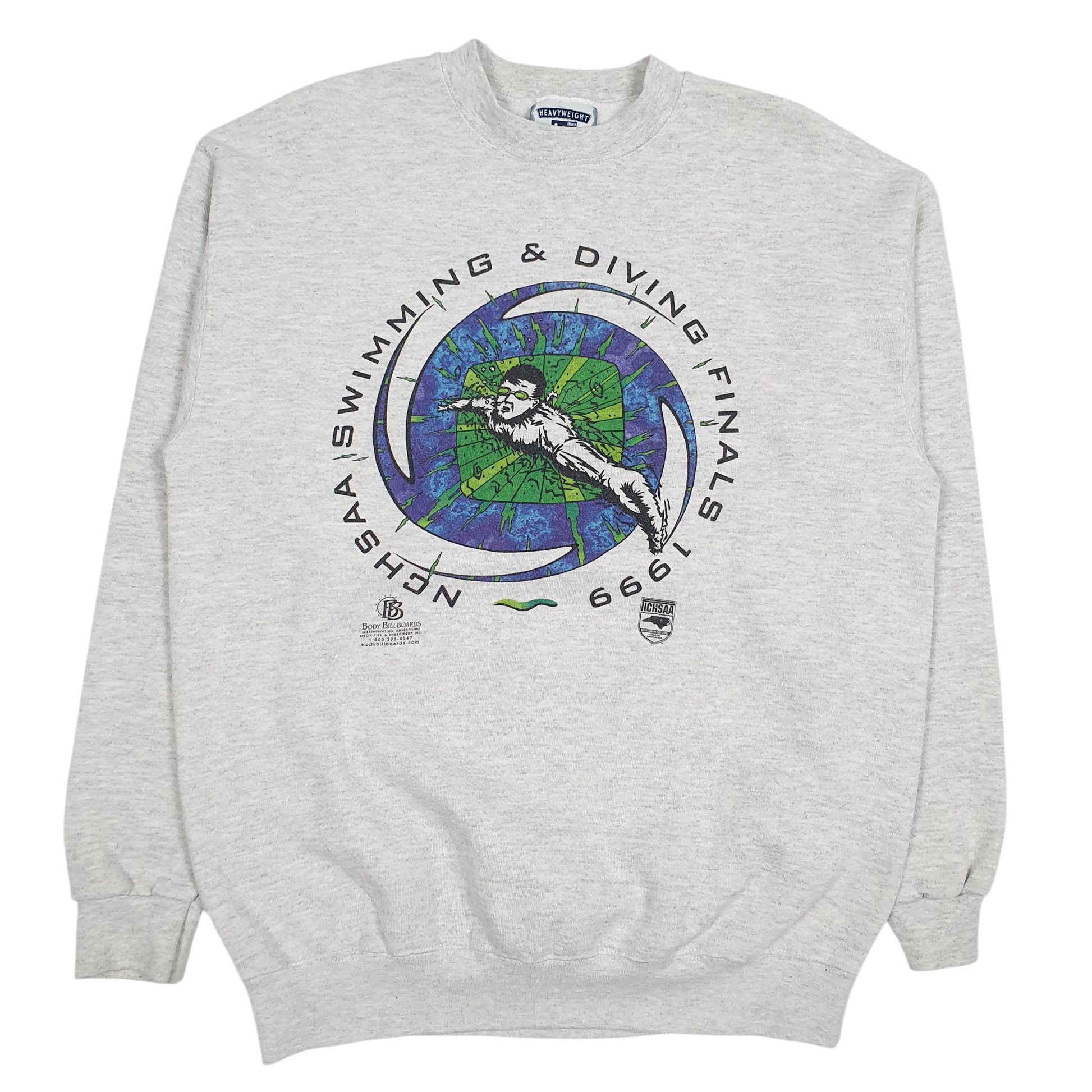 Mens Grey Lee Vintage 90s Crewneck Jumper