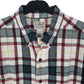 Mens Cream L.L.Bean Thick Flannel Plaid  Shirt