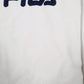 Womens White Fila Spellout Quarter Zip Jumper