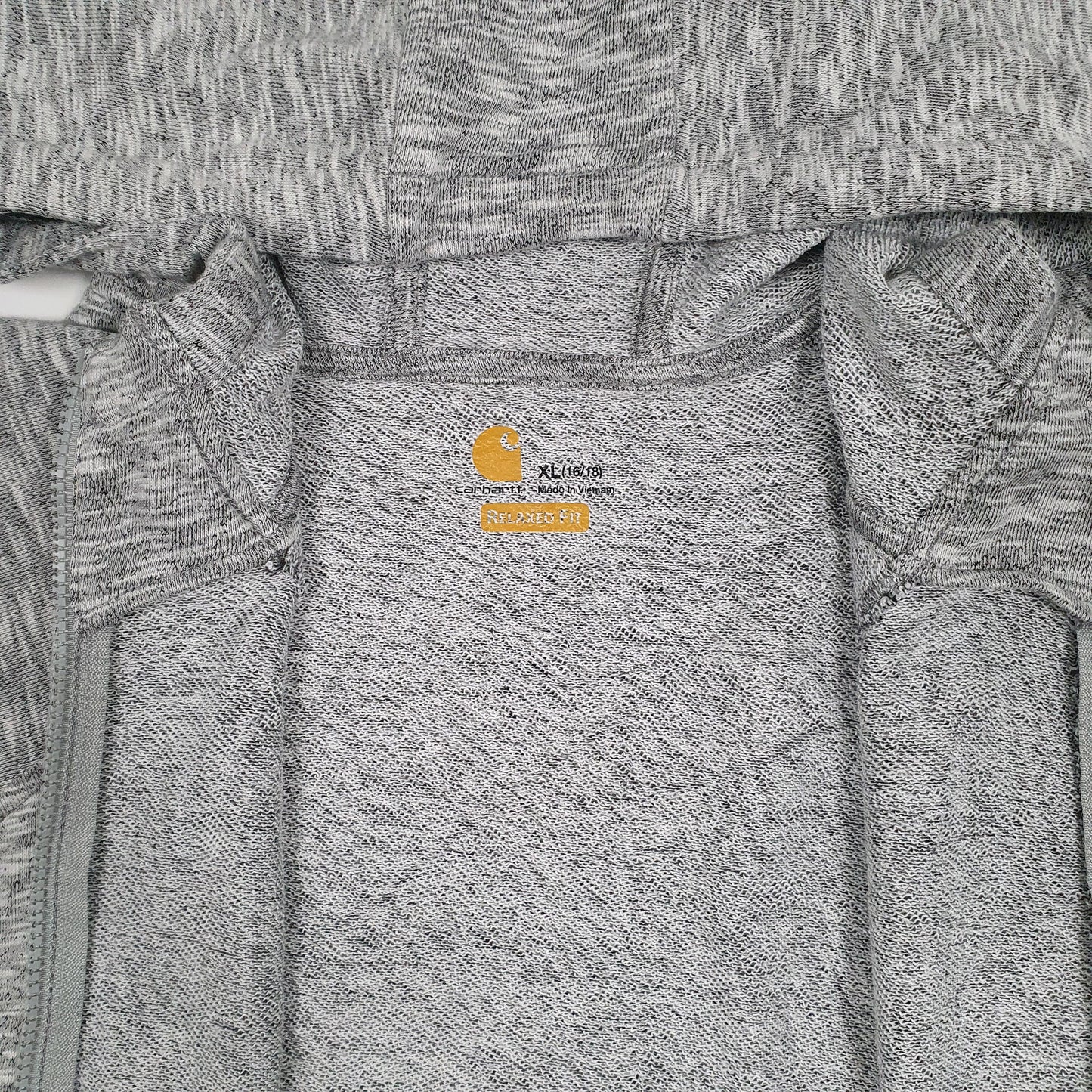 Womens Grey Carhartt Hoodie Full Zip Jumper