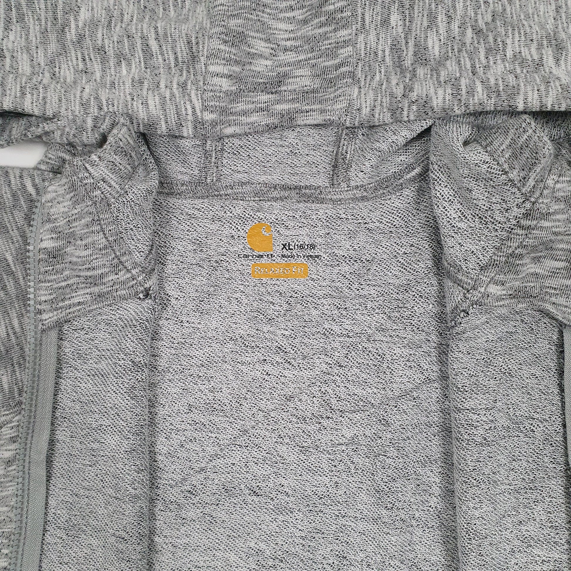 Womens Grey Carhartt Hoodie Full Zip Jumper